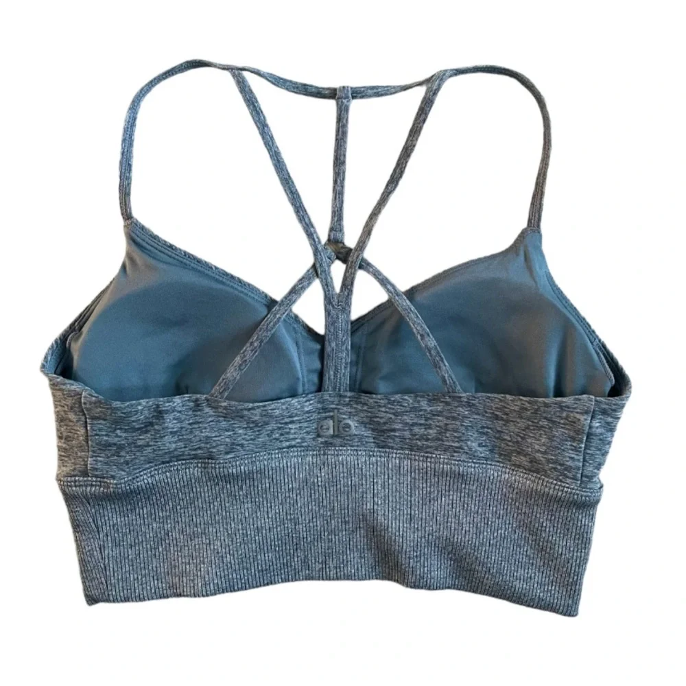 Alo Lavish Bra Soft Blue Haze Heather
